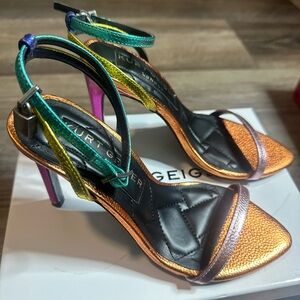 Kurt Geiger Vibrant Strappy Heels - Orange, Purple, Green